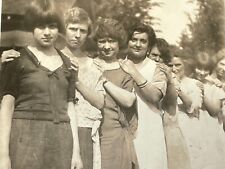 i8 Photograph 1920's Line Of 8 Women  Family Portrait  picture