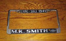 Vintage 1984-1990 MK Smith Chevrolet Corona California License Plate Frame picture