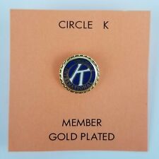 Kiwanis International CKI Circle K Gold Plated Club Member Pin picture