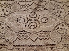 Vintage French Bobbin Lace tablecloth | Antique Tambour Doily lace Lot 38X14 in picture