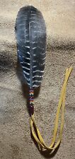 Beautiful New Native American Lakota Sioux Beaded Turkey Wing Feather picture