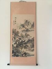 Vintage Chinese Painting Scroll River Harbor in Autumn  50