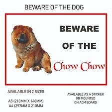 Funny Beware of the Chow Chow Dog Vinyl Car Decal Sticker Pet Animal Lover DS08  picture