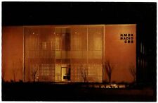 KMOX Radio ~ Voice of St Louis ~ Missouri ~ night view ~ postcard sku889 picture