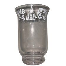 Disney Parks Authentic Etched Glass Hurricane Large Candle Holder NWT NLA RARE picture