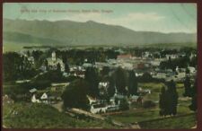 BAKER CITY OR OREGON BIRD'S EYE VIEW BUSINESS DISTRICT  VINTAGE POSTCARD 080921  picture