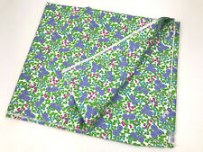 Vtg STYLESET Fabrics MORNING GLORY Floral LIME Green PURPLE Pink 45x55