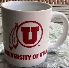 University of Utah 20 oz. Coffee Mug White Red Utes The Muss Football Missouri  picture
