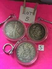 Set Lot 3 Coin Keychains 1918-1804-1872 Look  Copies Junk Drawer Combines Ship picture