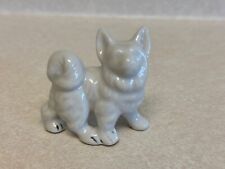 Vintage Miniature Porcelain Dog Figurine Samoyed Curly Tail picture
