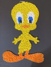Vintage Popcorn Pop Art Loony Toons Tweety Bird Melted Plastic 1970's Wall Decor picture