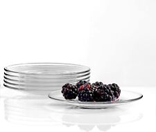 6 PC Pasabahce Premium Clear Glass Plate Saucers Great for Serving Snacks,Fruits picture