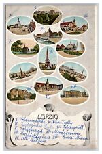 Multiview 12 Views of Leipzig Germany DB Postcard Z3 picture