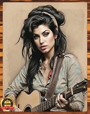 Amy Winehouse - Art To Be Signed By Artist - Metal Sign 11 x 14 picture