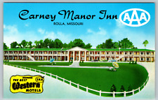 Carney Manor Inn Rolla Missouri Best Western Motel Vintage Postcard picture