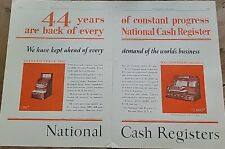 1926 National Cash Register Vintage Two Page Ad  picture
