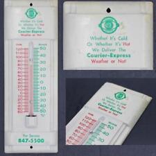 COURIER EXPRESS BUFFALO NY VINTAGE METAL ADVERTISING THERMOMETER NY NEWSPAPER  picture
