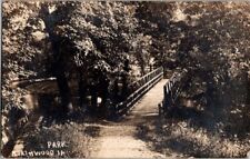 Vintage Postcard Park with Path & Bridge Northwood IA Iowa 1911            J-343 picture