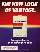 1986 Vantage Cigarettes Print Ad New Look Same Great Taste picture