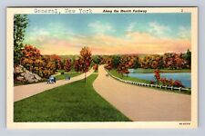 Merritt Parkway NY-New York, Driving along the Merritt Parkway, Vintage Postcard picture