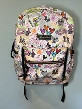Disney Dooney & Bourke Sketch Nylon Backpack Large RARE Flawed. Read. picture