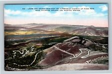 Pikes Peak, CO-Colorado, Loops & Double Bow Knot On Highway Vintage Postcard picture
