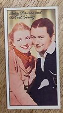 1935 Carreras Famous Film Stars #73 Robert Young w/ Betty Furness picture
