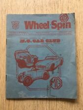 OCTOBER 1970 MG CAR CLUB MELBOURNE 'WHEEL SPIN' VOL.8 NO.4 picture