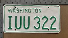 1970s Washington license plate IUU 322 YOM DMV King Seattle 16011 picture