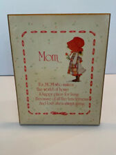 Vintage Holly Hobby Style Mom Plaque Photo Picture 1977 Gift picture