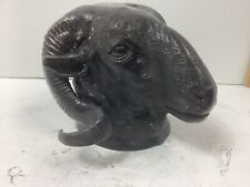 20th Century Bronze Rams Head Wall Sculpture 7”x8”x7”  5 Lbs. 8 Ozs. picture