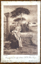 VTG Postcard-1918, FUSETTI, Milano, Italy Era già l'ora che volge il disio-sepia picture