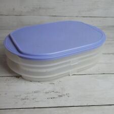 Tupperware Fridge Stackables Deli Keepers Oval 2 Containers w 1 lid Set Vintage picture