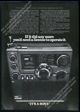 1977 Sony ICF 5900W short wave CB FM AM radio photo vintage print ad picture
