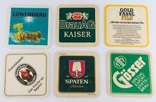 Vintage German Austrian Beer Coasters Barware Lot of 6 Lot A picture