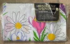 Vtg. WONDERCALE  by Springmaid Spring Fever No-Iron Percale Twin Flat Sheet picture