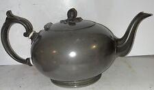 Antique Pewter Large Footed Teapot, P.  A.  & S,, c. 1840 picture