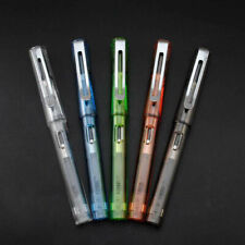 6PCS/6 COLORS Jinhao 599-A Transparent Plastic Fountain Pen 0.5mm Nib Writing #J picture