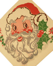 Vintage Christmas Crepe Paper Napkin Santa Serviette NAP1-16 # picture