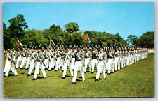 West Point New York~Corps on Parade~Company Guidons~1960s Postcard picture