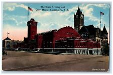 c1910 State Armory Court House Exterior Building Tacoma U.S.A. Vintage Postcard picture