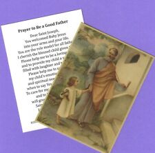 Prayer to Be a Good Father Saint Joseph Child Jesus Lovely Antique Image picture