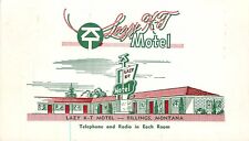 Postcard Montana Billings Lazy K-T Motel Picturesque 1950s occupation 236684 picture