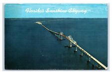 Postcard Florida's Sunshine Skyway FL aerial D106 picture