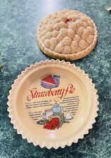Universal Trump Corp Strawberry Pie Recipe Dish Ceramic Plate 9