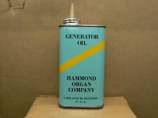 Vintage Generator Oil 8 fl. oz. Tin Can Hammond Organ Company Chicago Illinois picture