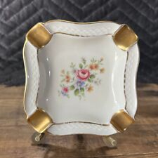 Vintage German Porcelain Floral Gold Thomas R. Marktredwitz Trinket Dish Ashtray picture