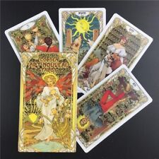 Golden Art Nouveau (78) Cards Tarot Deck English Version Board Oracle. picture