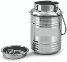 Stainless Steel Milk Storage Container Milk Pot Ghee Can Oil Pot Silver 5 Litre picture