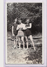 Real Photo Postcard RPPC - Three Affectionate Men in Bathing Suits Gay Interest picture